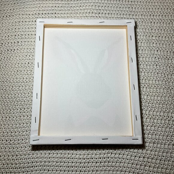 Original 8x10 Bunny Painting • Pink Bow • Cute Cottagecore Wall Art Whimsical - Picture 4 of 8